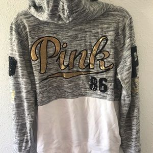 PINK Sequin Zip-up Hoodie